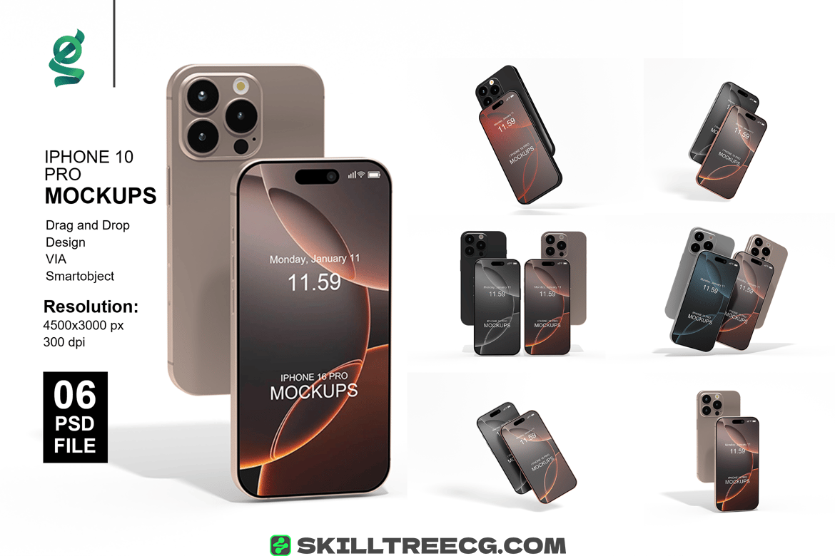 Iphone 16 Pro Mockups（146507）-技能树